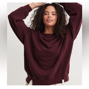 Aerie Chill Crewneck Sweatshirt Wild Berry